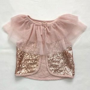 Cotton On Kids Little Princess Tulle Sequin Top